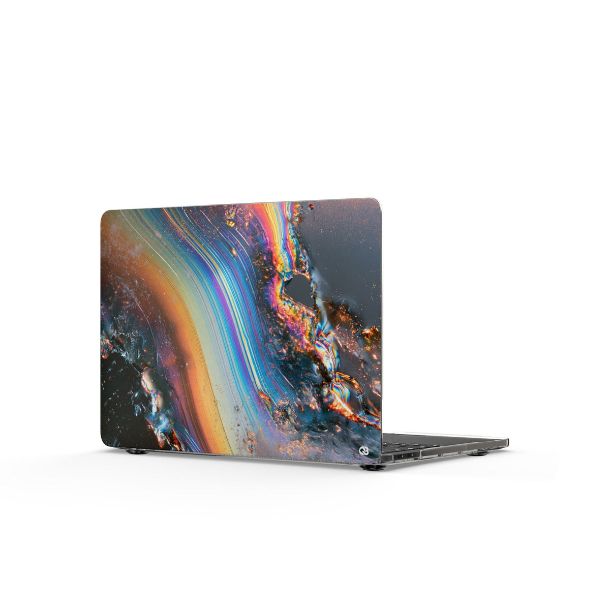 Prismatic Aura Flow · Clear Hard Case for MacBook · Blue
