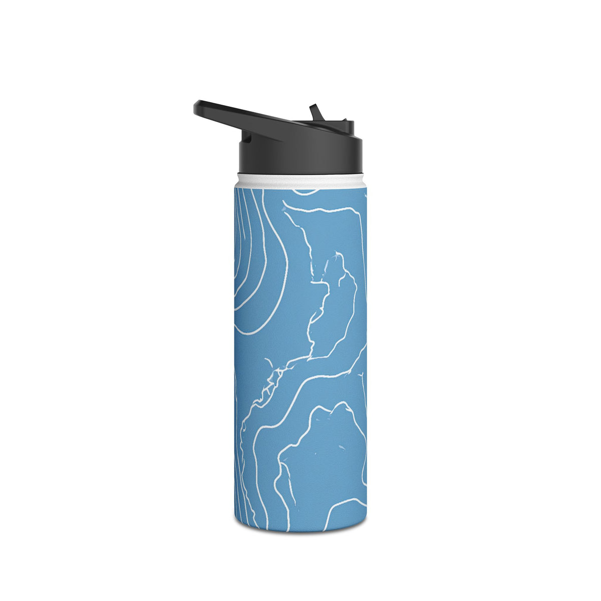 Glacial Basin Topo · Insulated Water Bottle · Blue