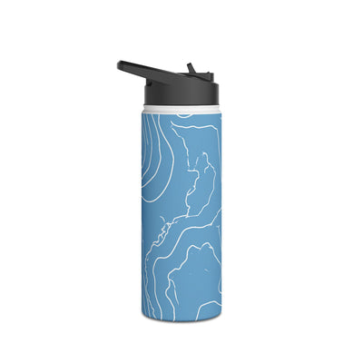 Glacial Basin Topo · Insulated Water Bottle · Blue