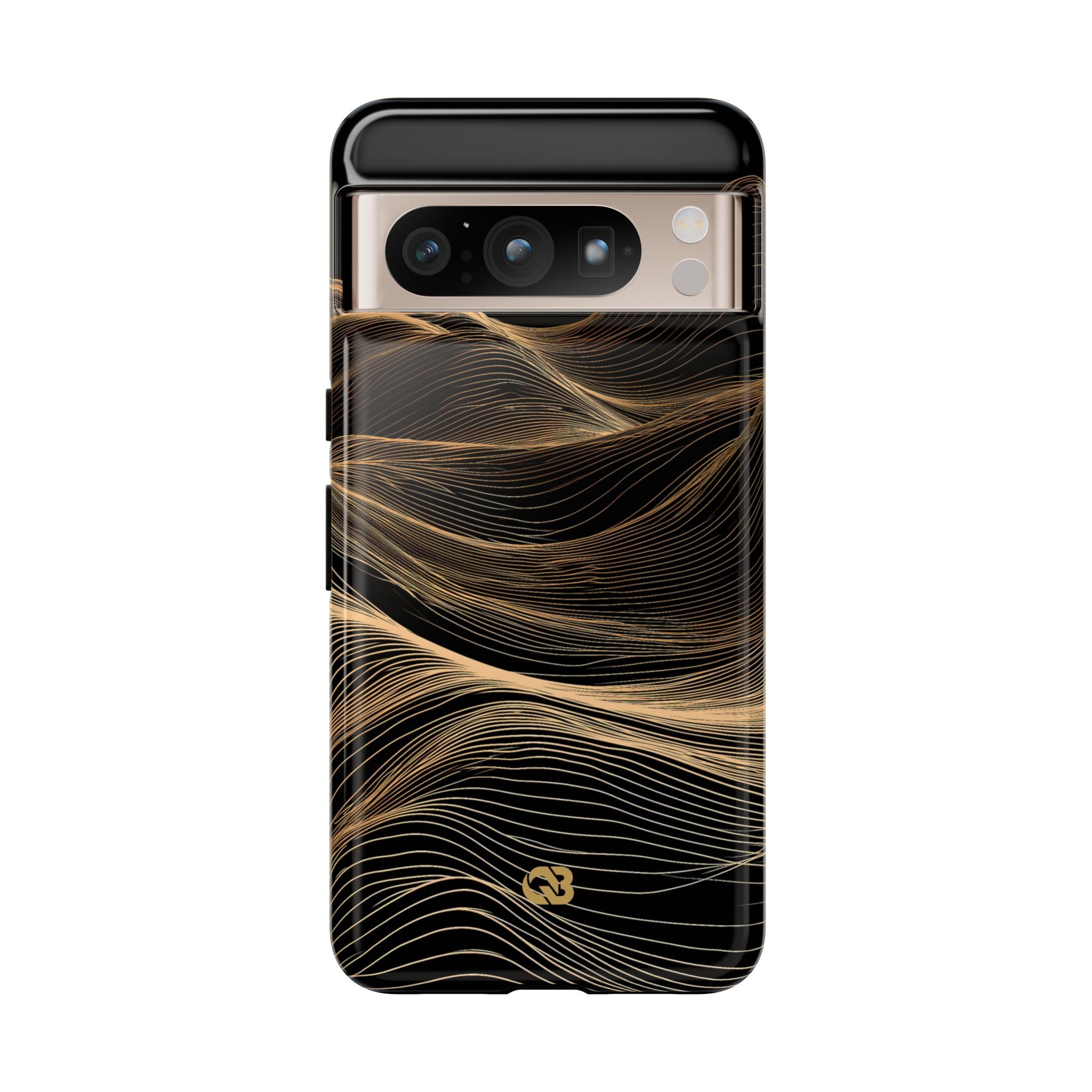 Black Tough Phone Case for Google Pixel - Copper Topo Ridge
