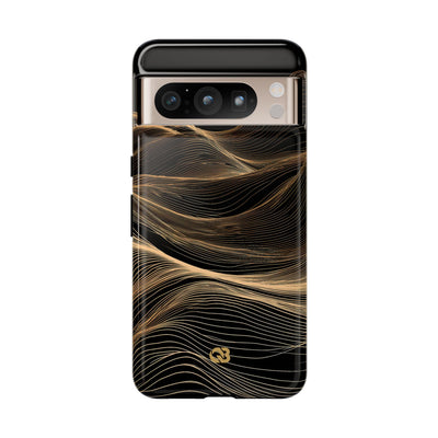 Black Tough Phone Case for Google Pixel - Copper Topo Ridge