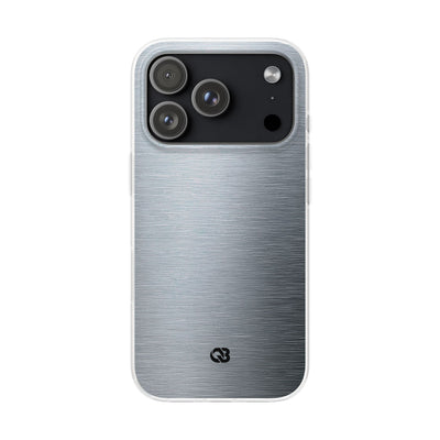 Silver Lite Phone Case for iPhone - Satin Chrome Grain