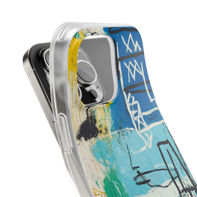 Azure Urban Scribble · Soft Phone Case for iPhone