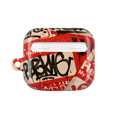 Slap Tag Collage · Hard Case for AirPods & AirPods Pro · Red