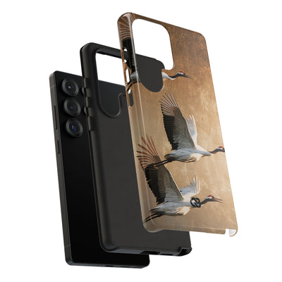 Golden Crane Flight · Tough Phone Case for Samsung · Gold