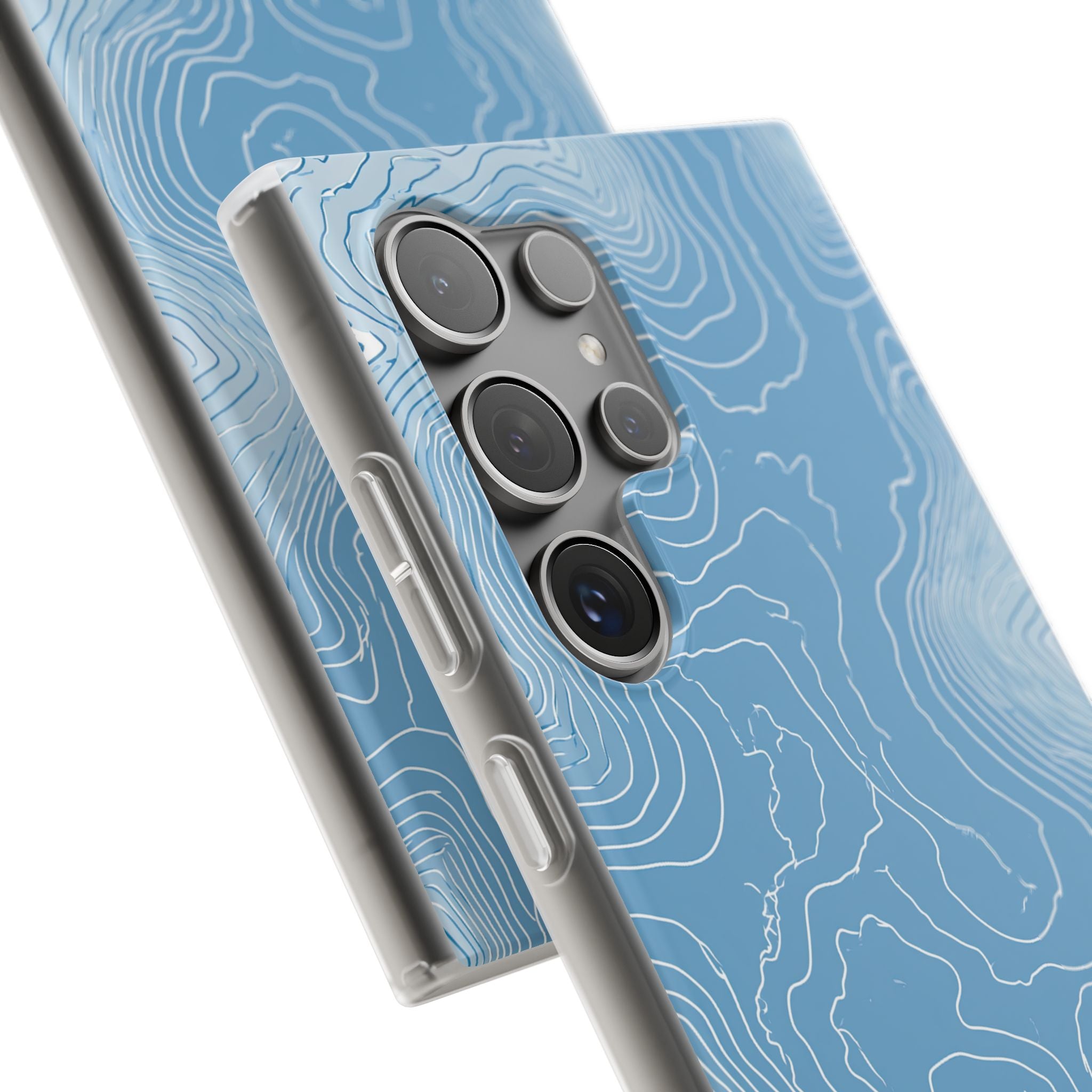 Blue Lite Phone Case for Samsung - Glacial Ridge Topo