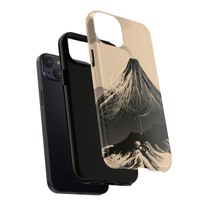 Beige Tough 2.0 Magsafe Phone Case for iPhone - Obsidian Ink Summit
