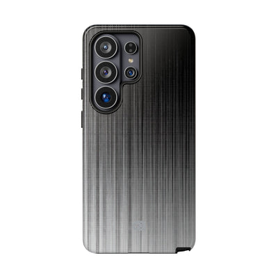 Grey Tough Phone Case for Samsung - Static Vertical Dither