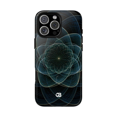 Blue Tough 2.0 Magsafe Phone Case for iPhone - Celestial Wireframe Bloom