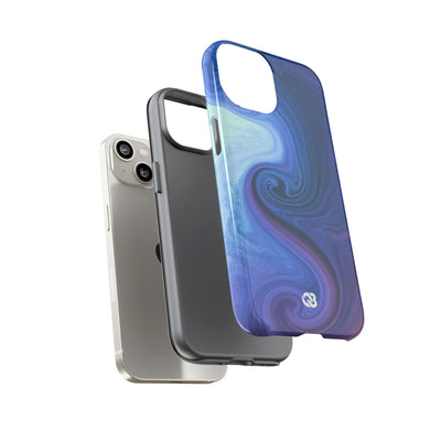 Azure Fluid Swirl · Tough Phone Case for iPhone · Blue