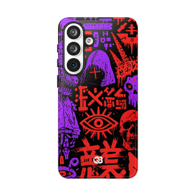Underground Cyber Glyphs · Tough Phone Case for Samsung · Black