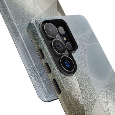 Silver Tough Phone Case for Samsung - Frosted Silver Mosaic
