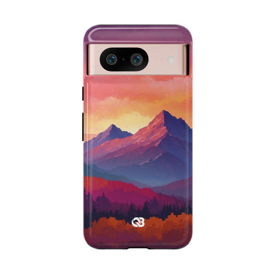 Crimson Mountain Dusk · Tough Custodia per Google Pixel