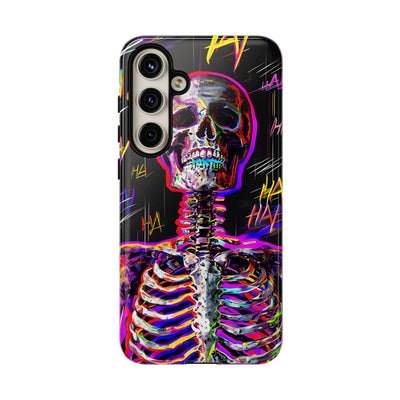 Neon Glitch Skeleton · Tough Handyhülle für Samsung