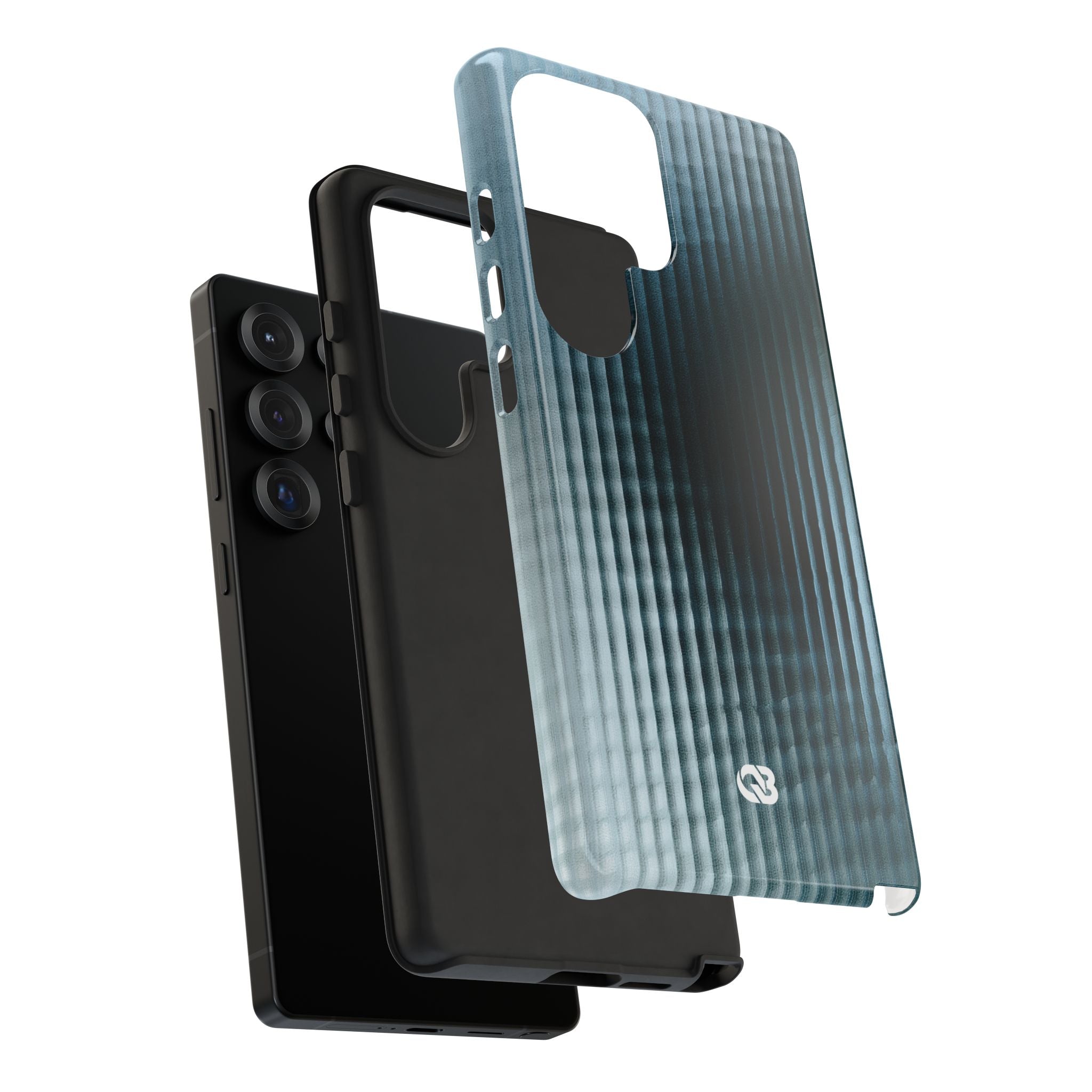 Blue Tough Phone Case for Samsung - Glacial Reeded Glass