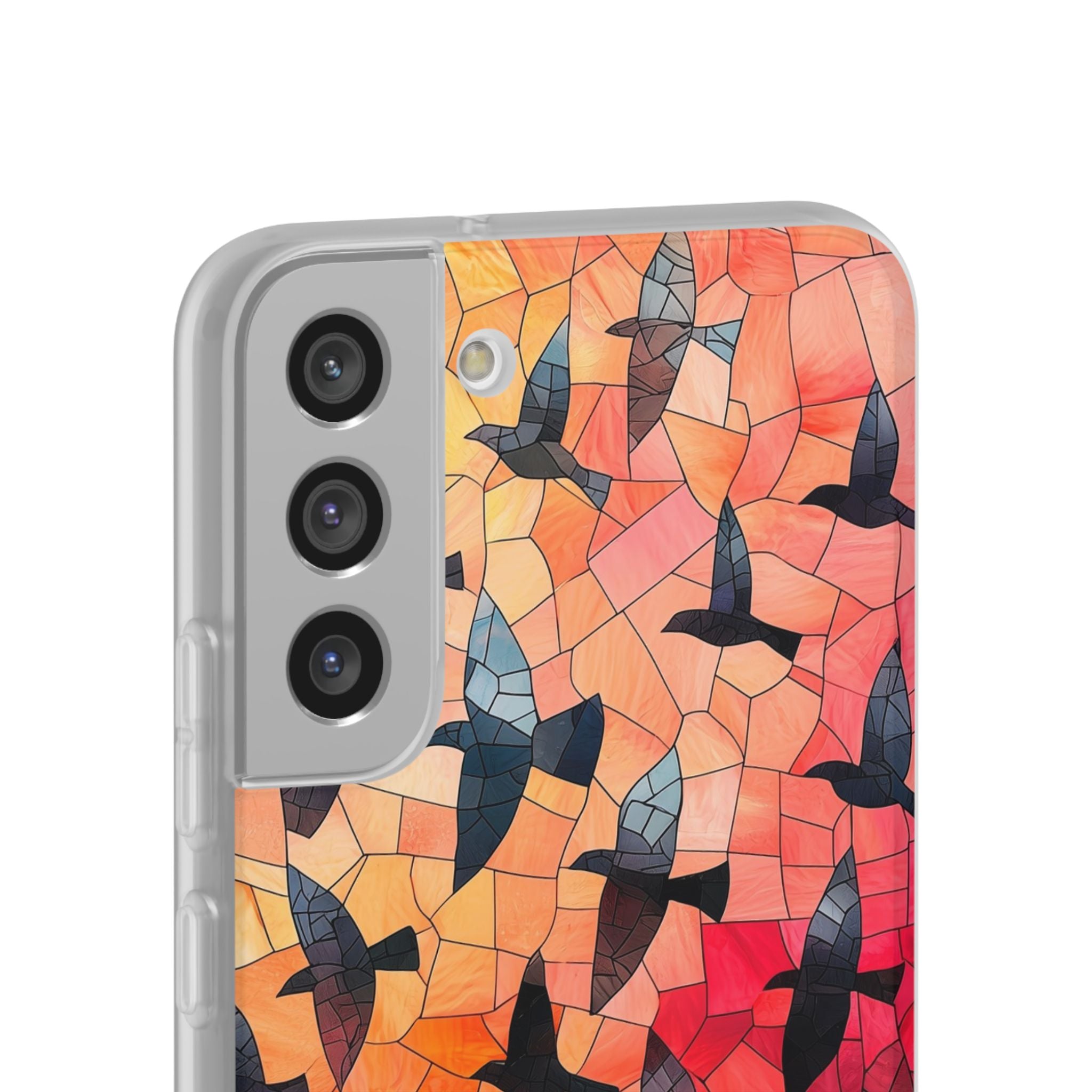 Ember Mosaic Wings · Soft Phone Case for Samsung