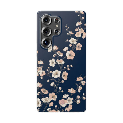 Blue Lite Phone Case for Samsung - Midnight Peach Sakura