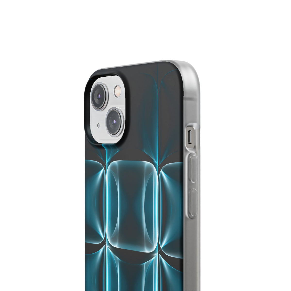 Translucent Cyber Grid · Lite Phone Case for iPhone ·  Teal