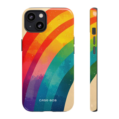 Texturiertes Rainbow Arc iPhone 13 Case - Tough