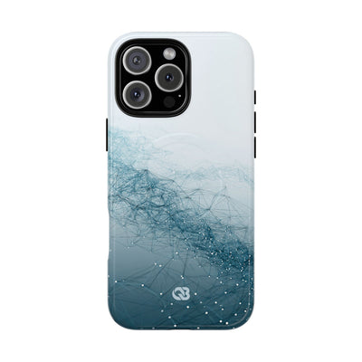 Teal Tough 2.0 Magsafe Phone Case for iPhone - Cyan Vector Lattice