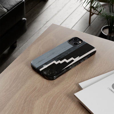 Grey Tough Phone Case for iPhone - Industrial Concrete Void