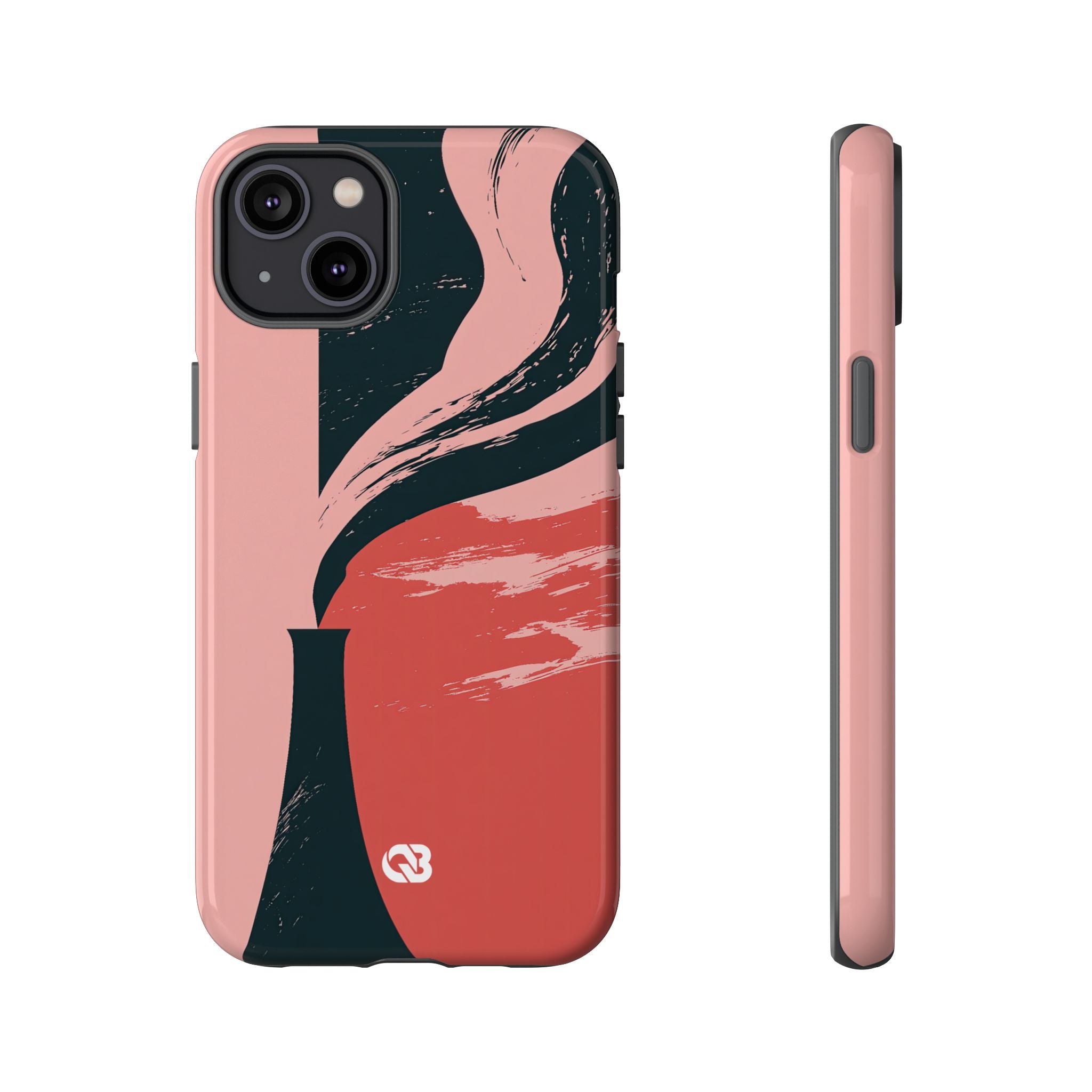 Pink Tough Phone Case for iPhone - Cinder Rose Plume
