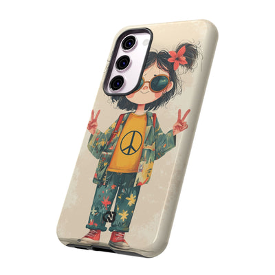 Retro Peace Girl · Tough Custodia per Samsung