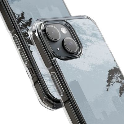 Grey Impact MagSafe Phone Case for iPhone - Steel Slate Zen