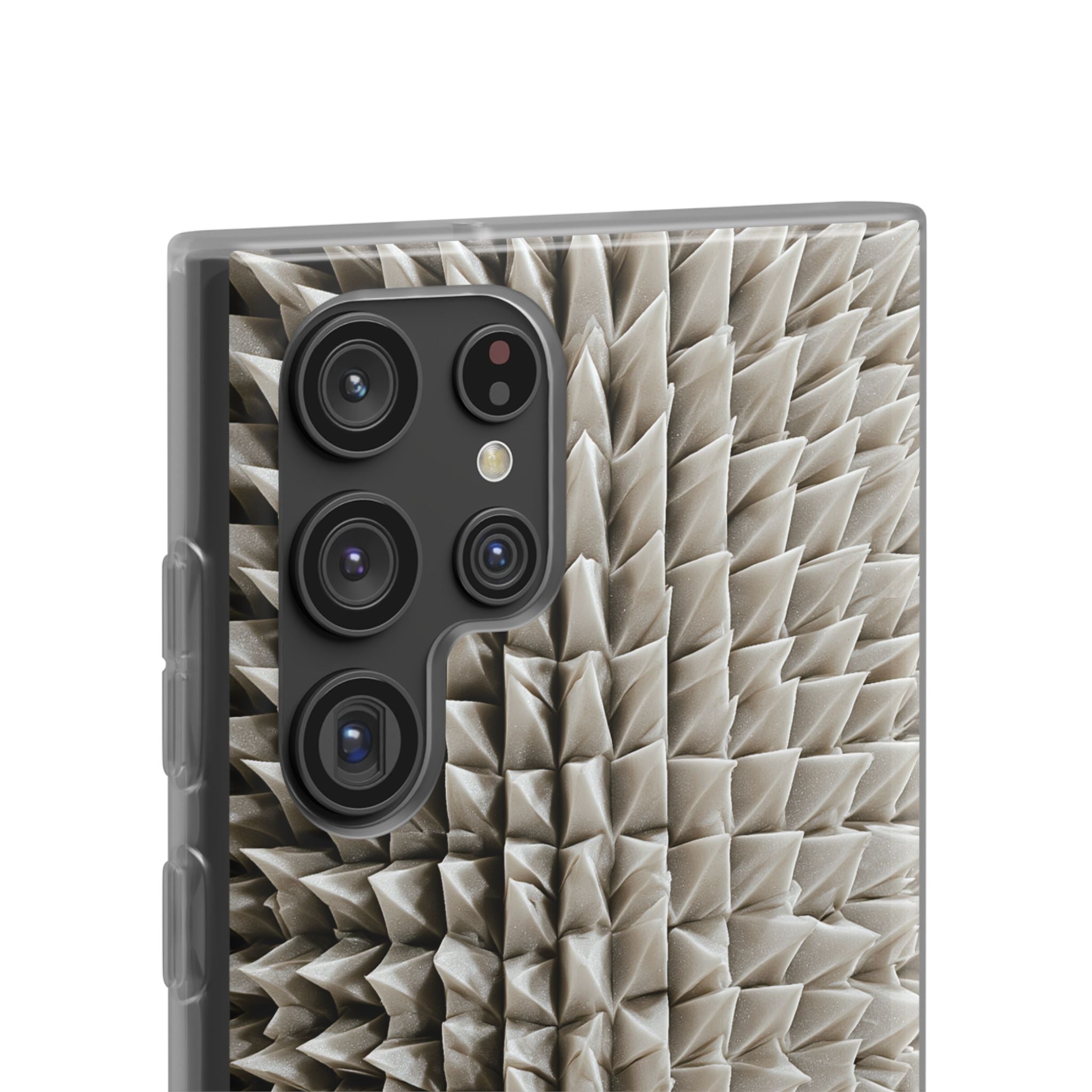 Beige Lite Phone Case for Samsung - Bone Spiked Grid
