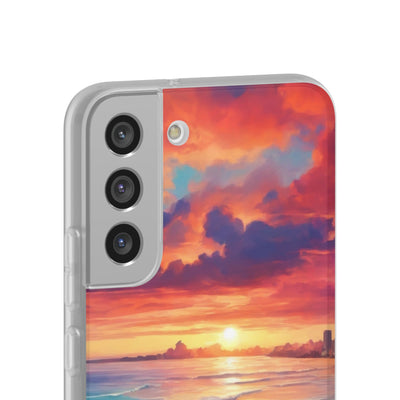 Crimson Shore Horizon · Soft Handyhülle für Samsung