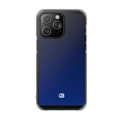 Midnight Cobalt Gradient · Clear Impact Magnetic Phone Case for iPhone · Blue