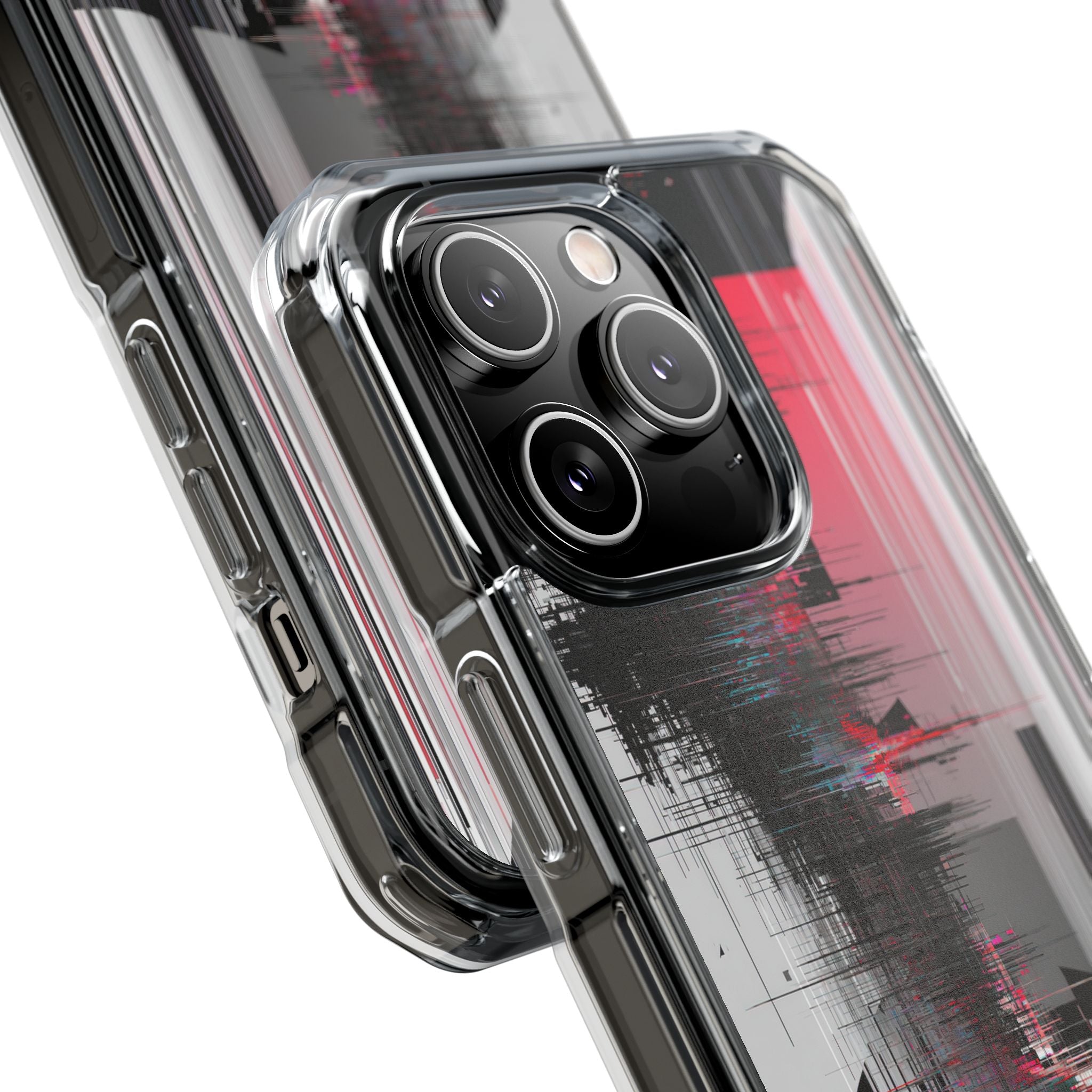 Black Impact MagSafe Phone Case for iPhone - Crimson Data Leak