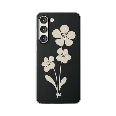 Black Lite Phone Case for Samsung - Obsidian Cream Bloom