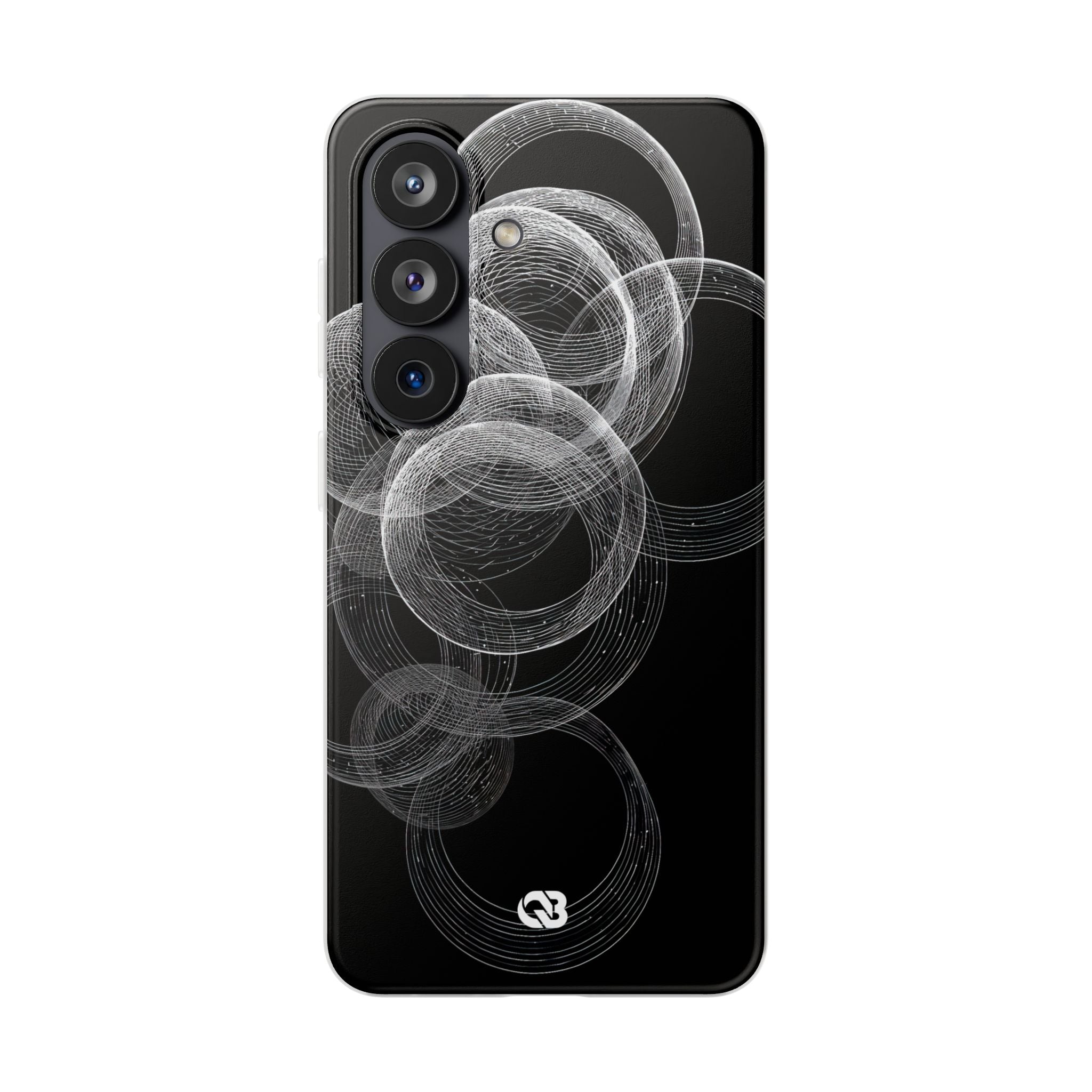 Black Lite Phone Case for Samsung - Kinetic Wireframe Orbit