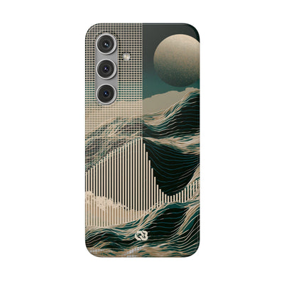 Green Lite Phone Case for Samsung - Lunar Moss Topography