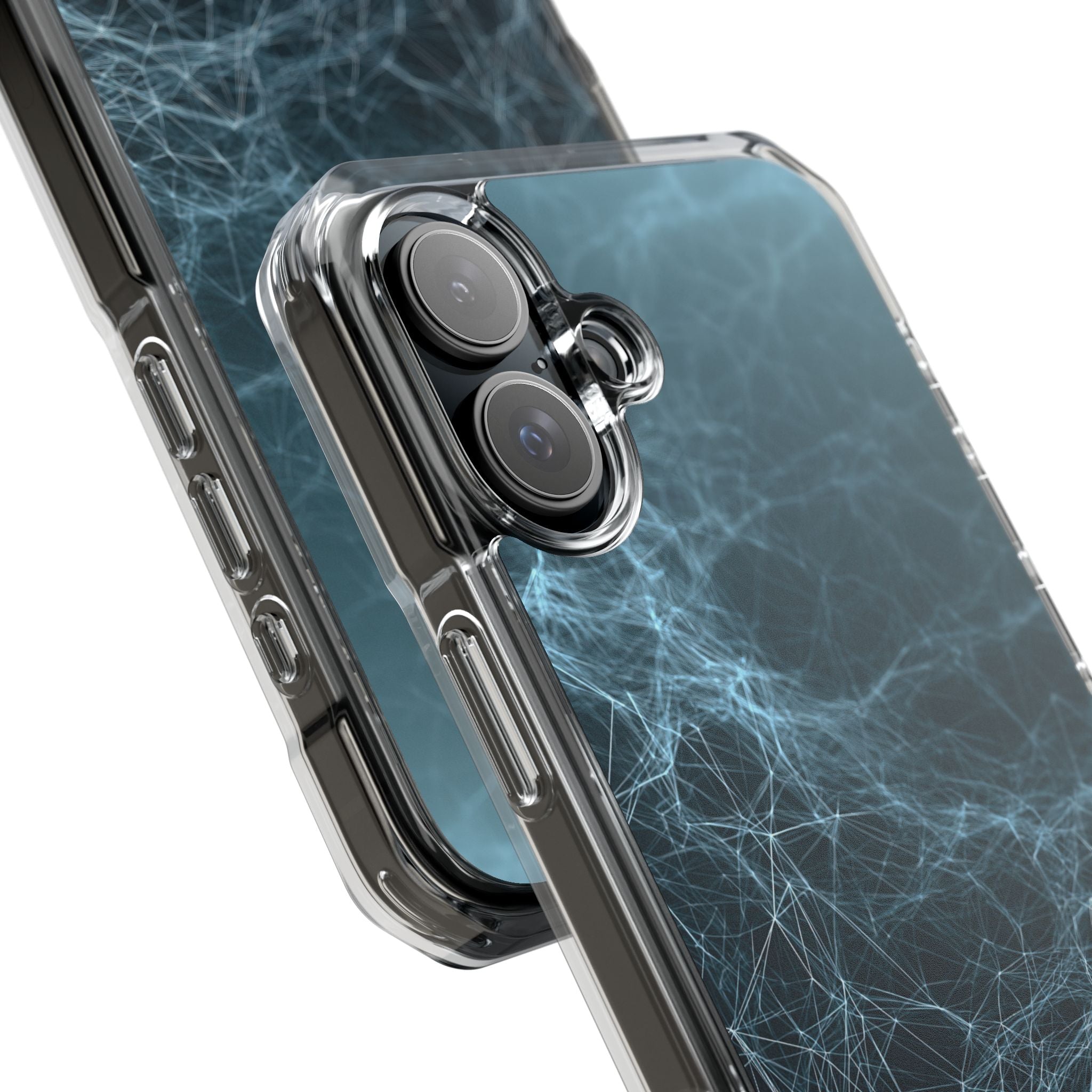 Teal Impact MagSafe Phone Case for iPhone - Arctic Neural Mesh