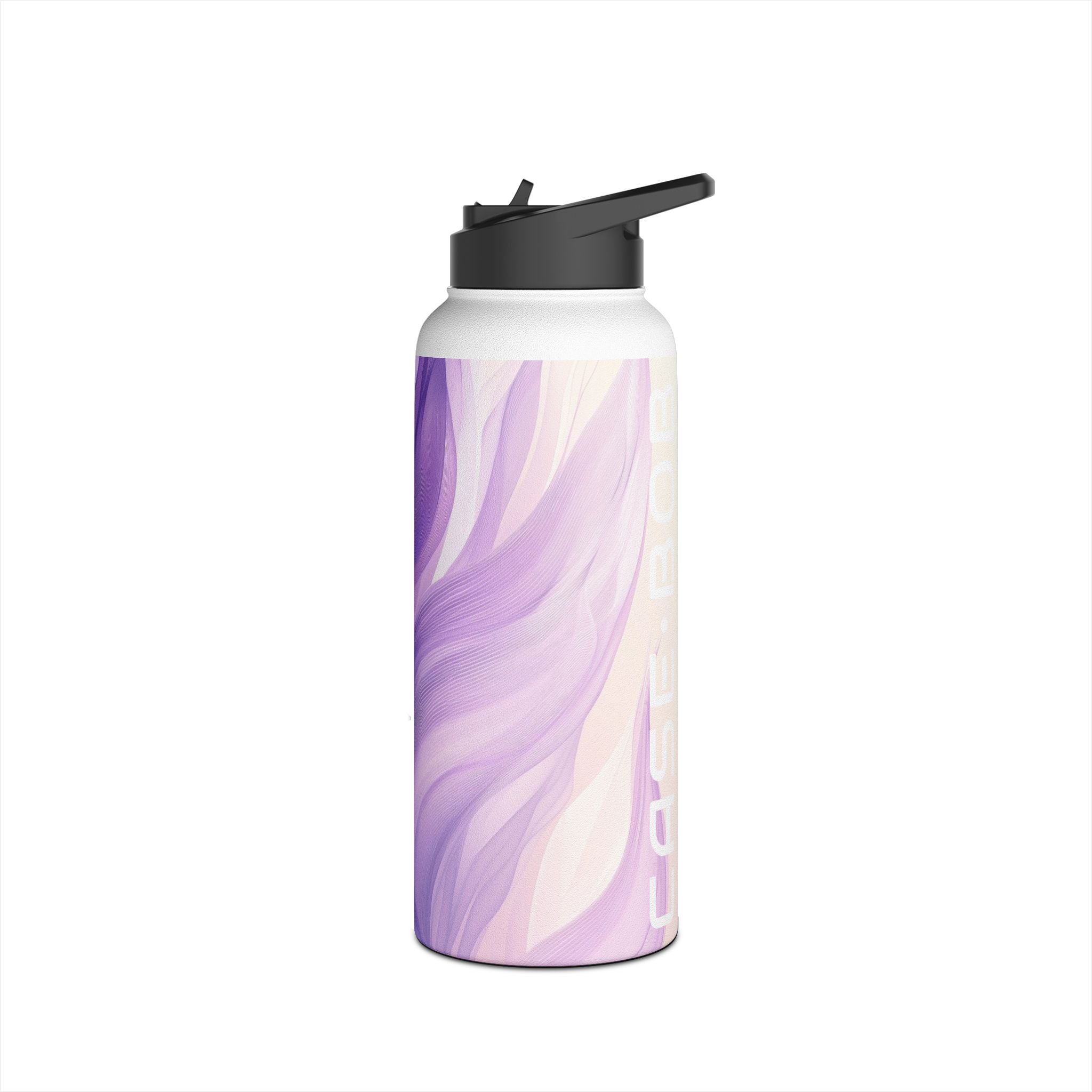 Purple Ribbons - Stainless Steel Water Bottle