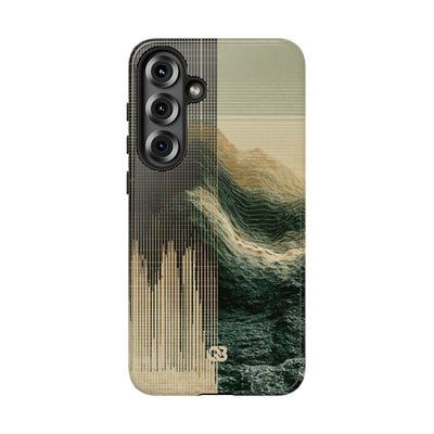 Beige Tough Phone Case for Samsung - Veridian Data Ridge