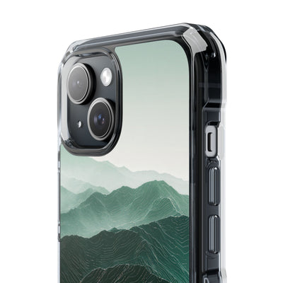 Alpine Mist · Clear Impact Magnetic Phone Case for iPhone · Green