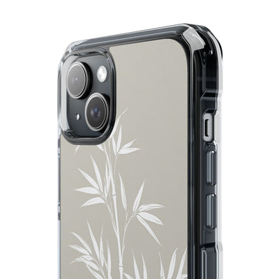 Beige Impact MagSafe Phone Case for iPhone - Sandstone Bamboo Stalks