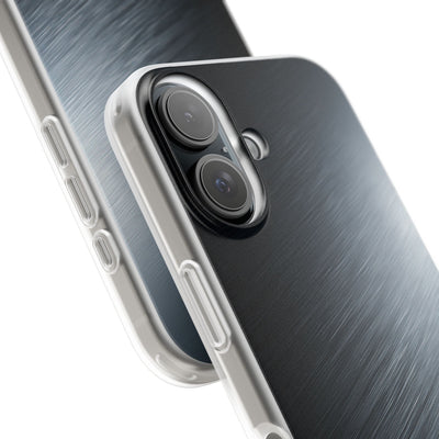 Grey Lite Phone Case for iPhone - Charcoal Brushed Steel