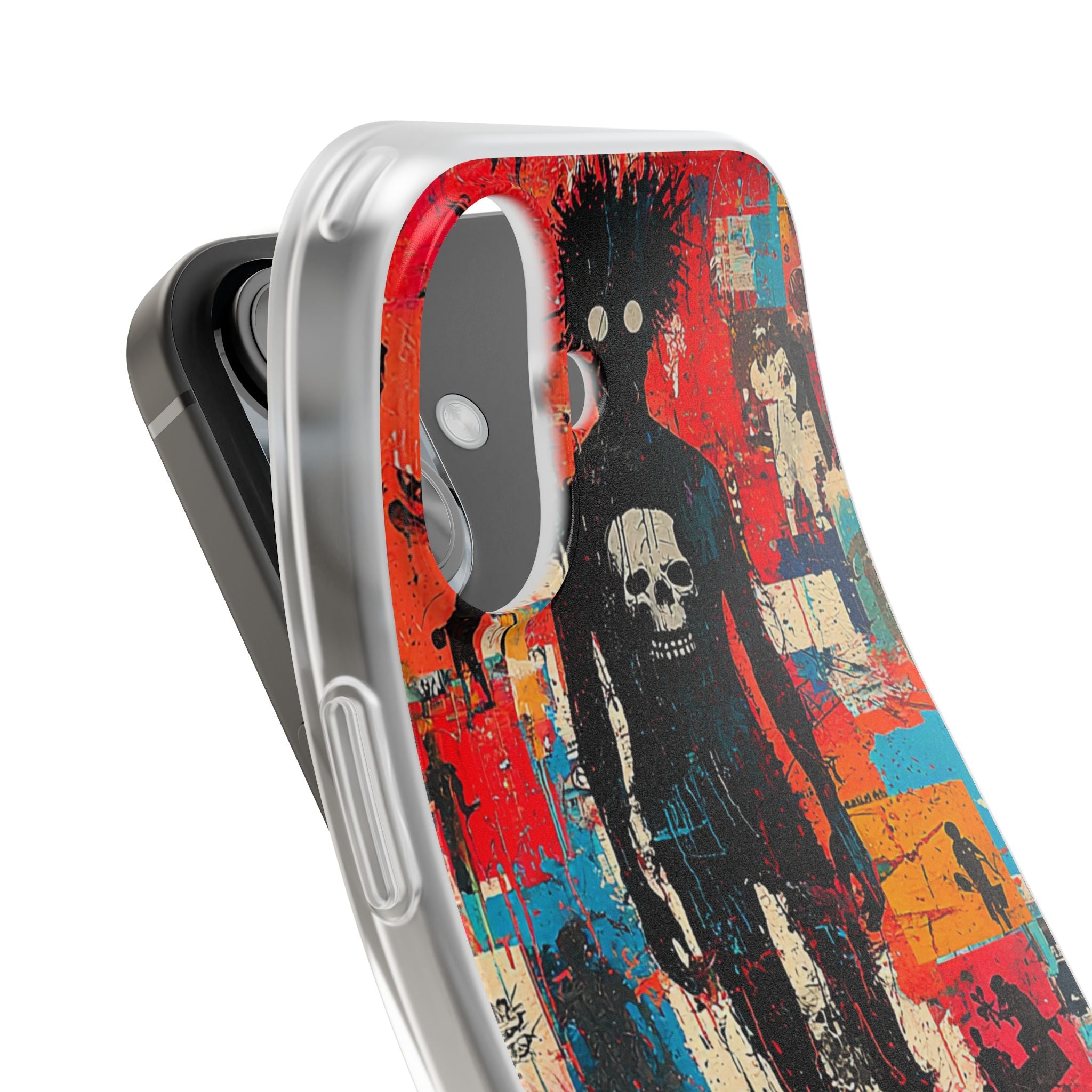 Spiky Skull Silhouette iPhone 16 Case - Soft - CASE•BOB