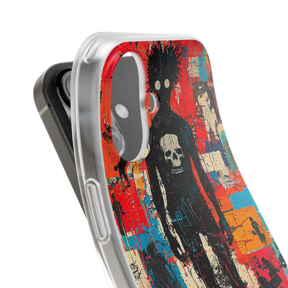 Spiky Skull Silhouette iPhone 16 Case - Soft - CASE•BOB