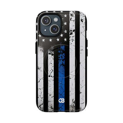 Gritty Cobalt Flag · Tough+ Phone Case for iPhone · Magsafe