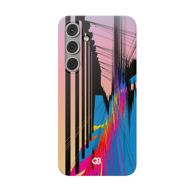 Blue Lite Phone Case for Samsung - Fractured Data Skyline