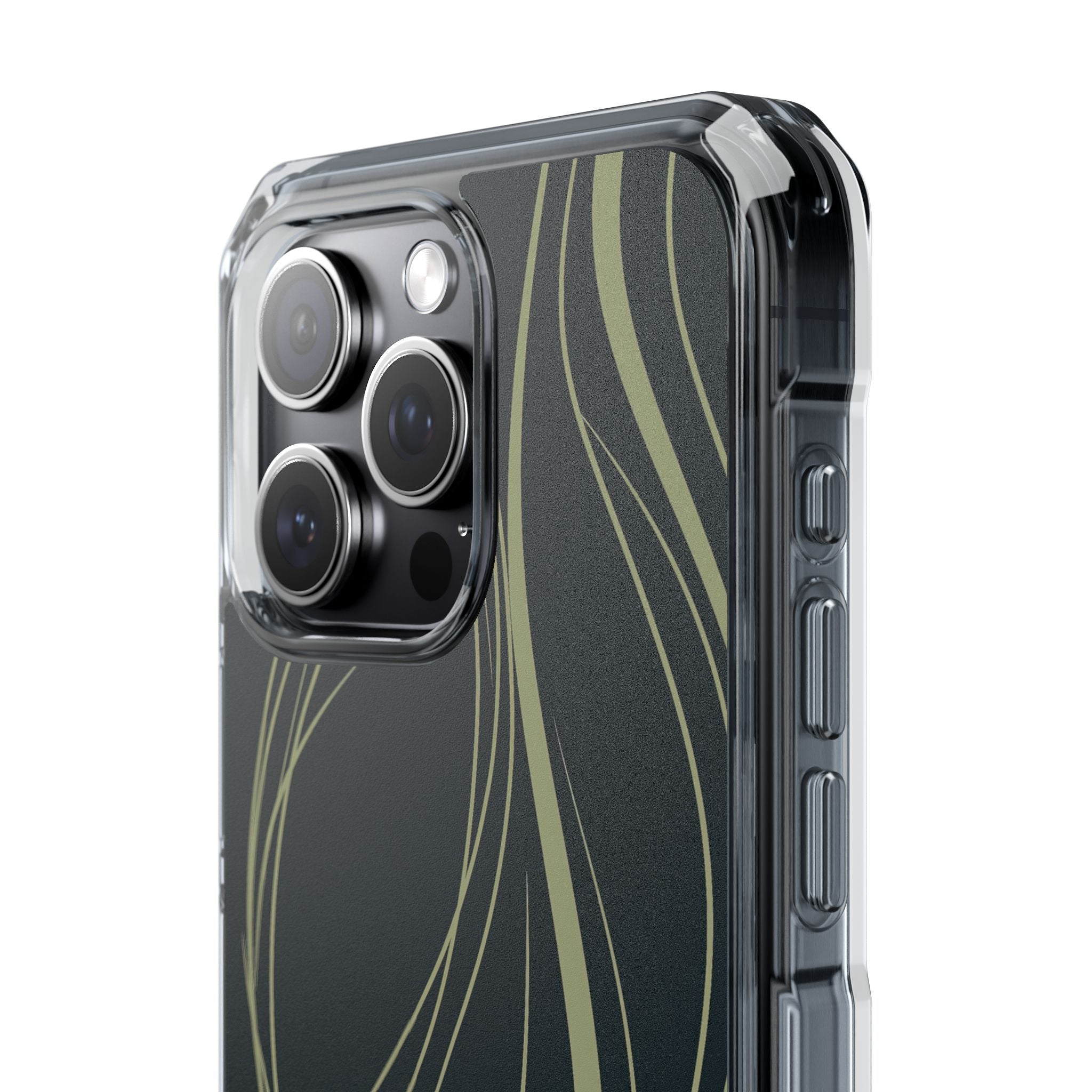 Green Impact MagSafe Phone Case for iPhone - Obsidian Sage Flow