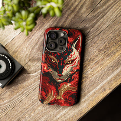 Crimson Kitsune Spirit · Tough Phone Case for iPhone · Red