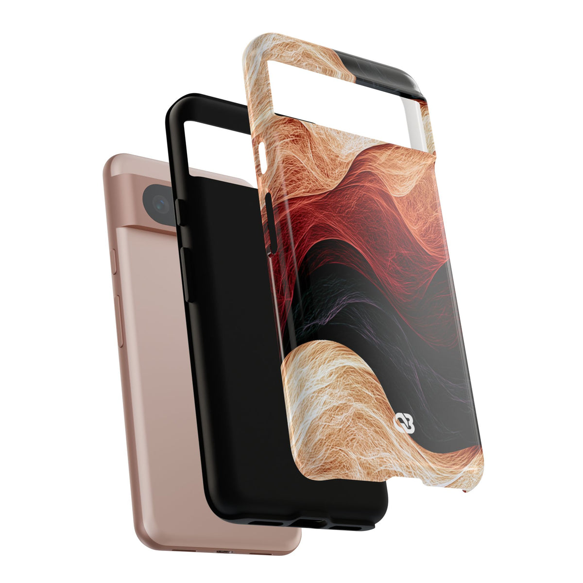Ember Wave Dispersion · Tough Phone Case for Pixel ·  Red