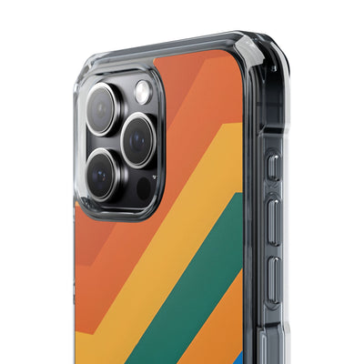 Retro Ridge Lines · Impact Coque de téléphone pour iPhone · Magsafe