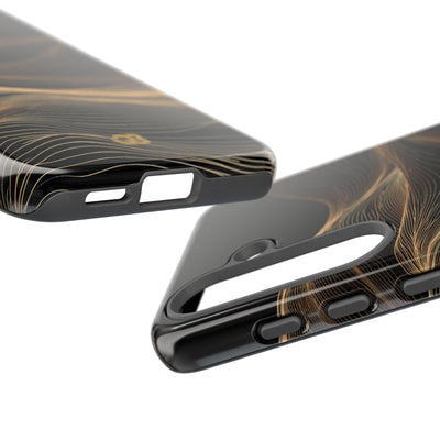 Gilded Ridge Lines · Tough Phone Case for Samsung · Black